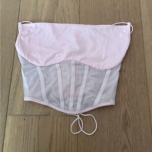 PINK STRAPLESS CORSET GOING OUT TOP
